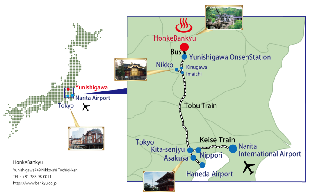 HonkeBankyu's map in NIkko ,Yunishigawa
